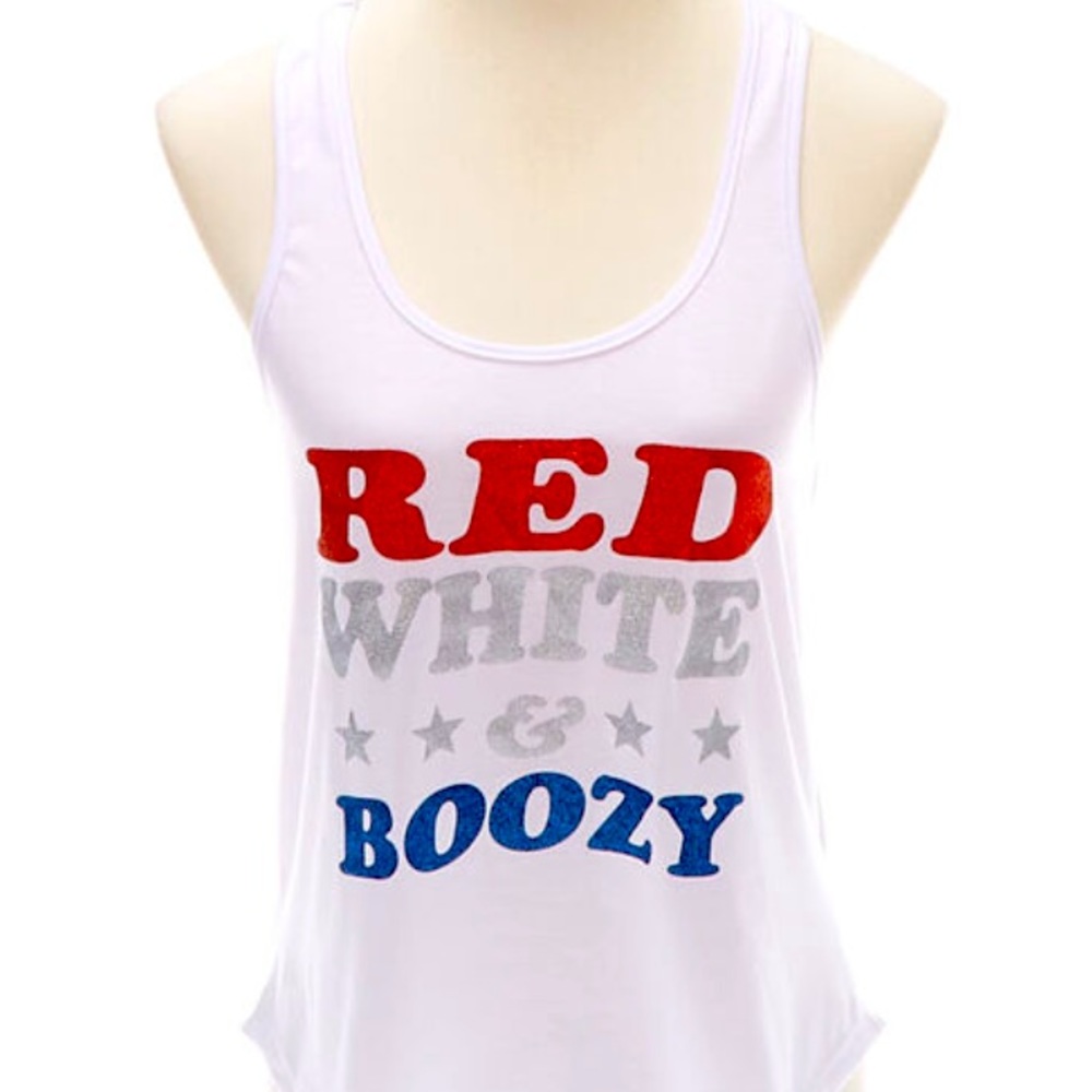 Red White and Boozy tank